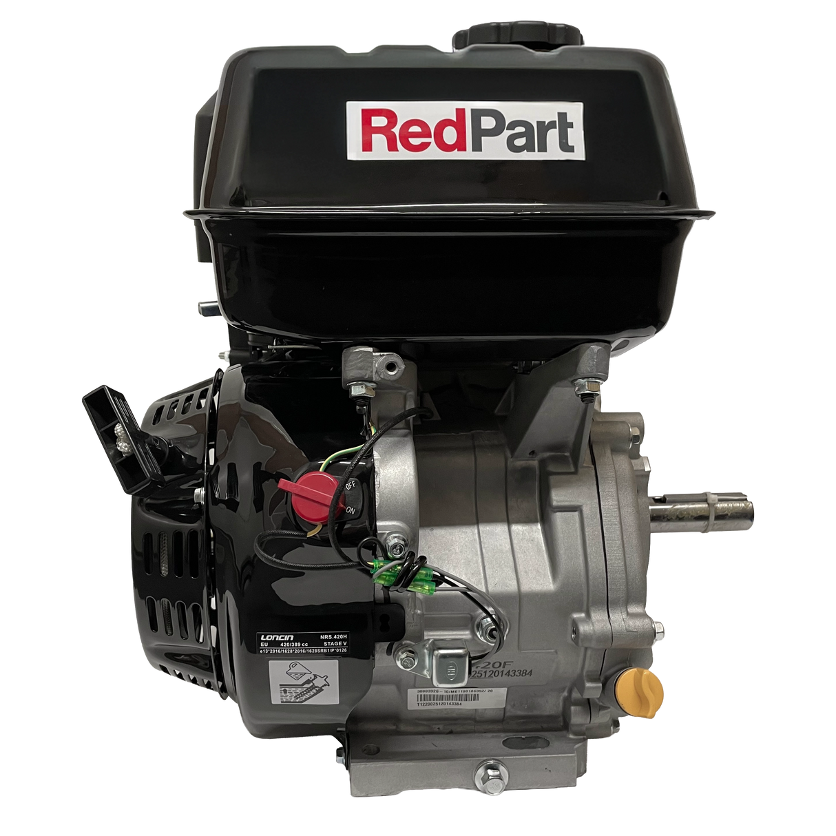 RedPart G420 Engine 12-15hp 1" Parallel Shaft Recoil Start