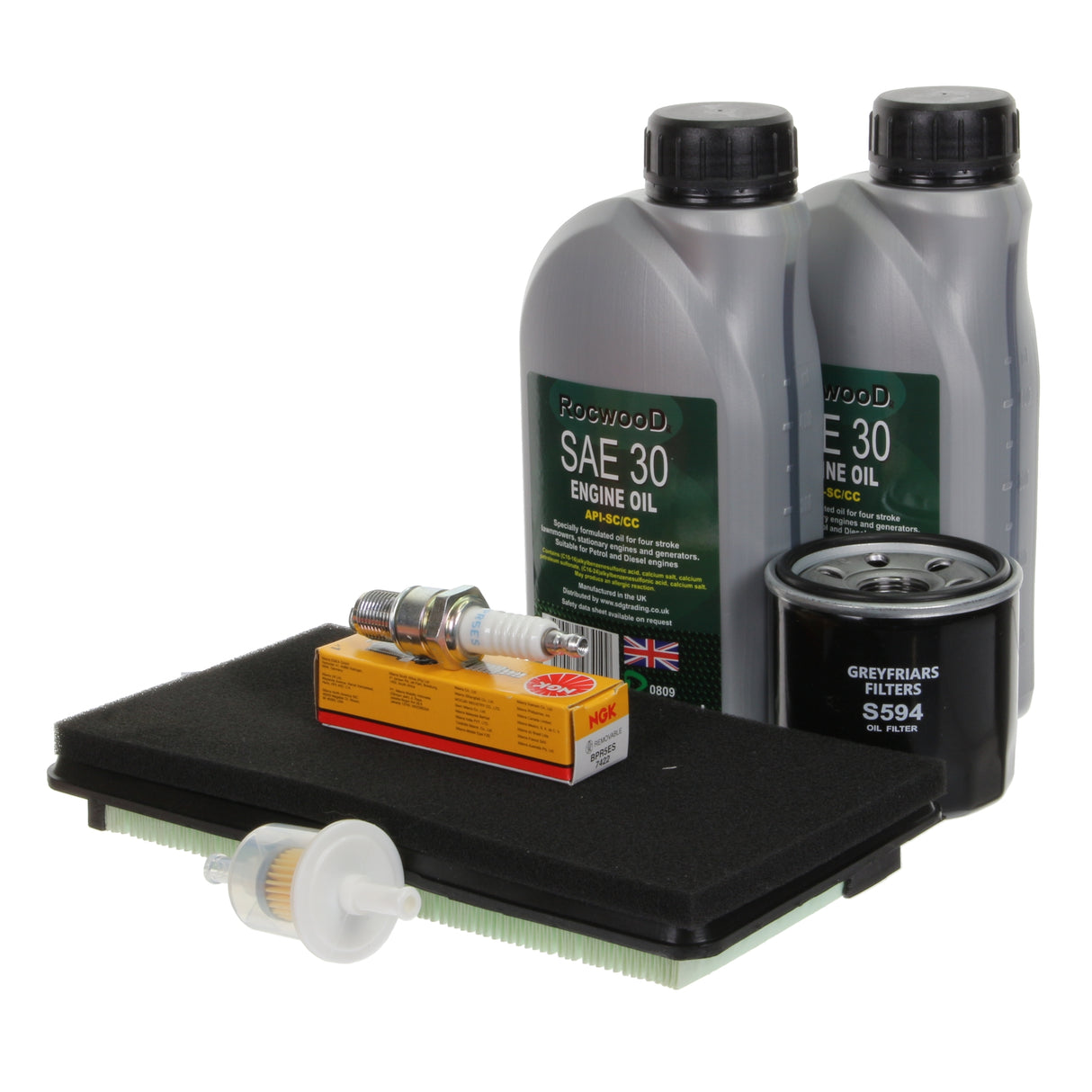 Service Kit fits Countax Ride on C300H with Honda GCV520 GXV520 Oil, Plugs + Filters