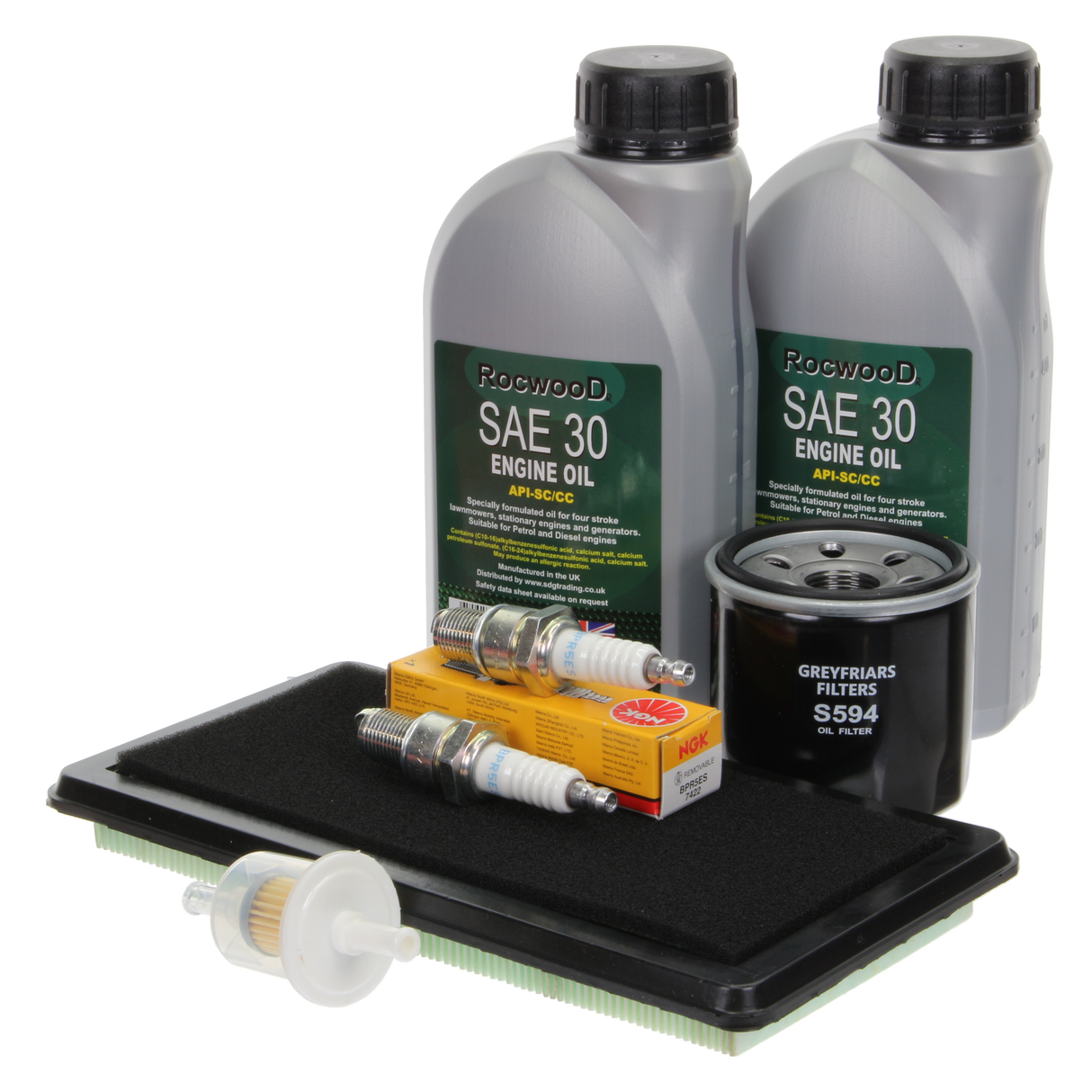 Service Kit fits Countax Ride on C300H with Honda GCV520 GXV520 Oil, Plugs + Filters