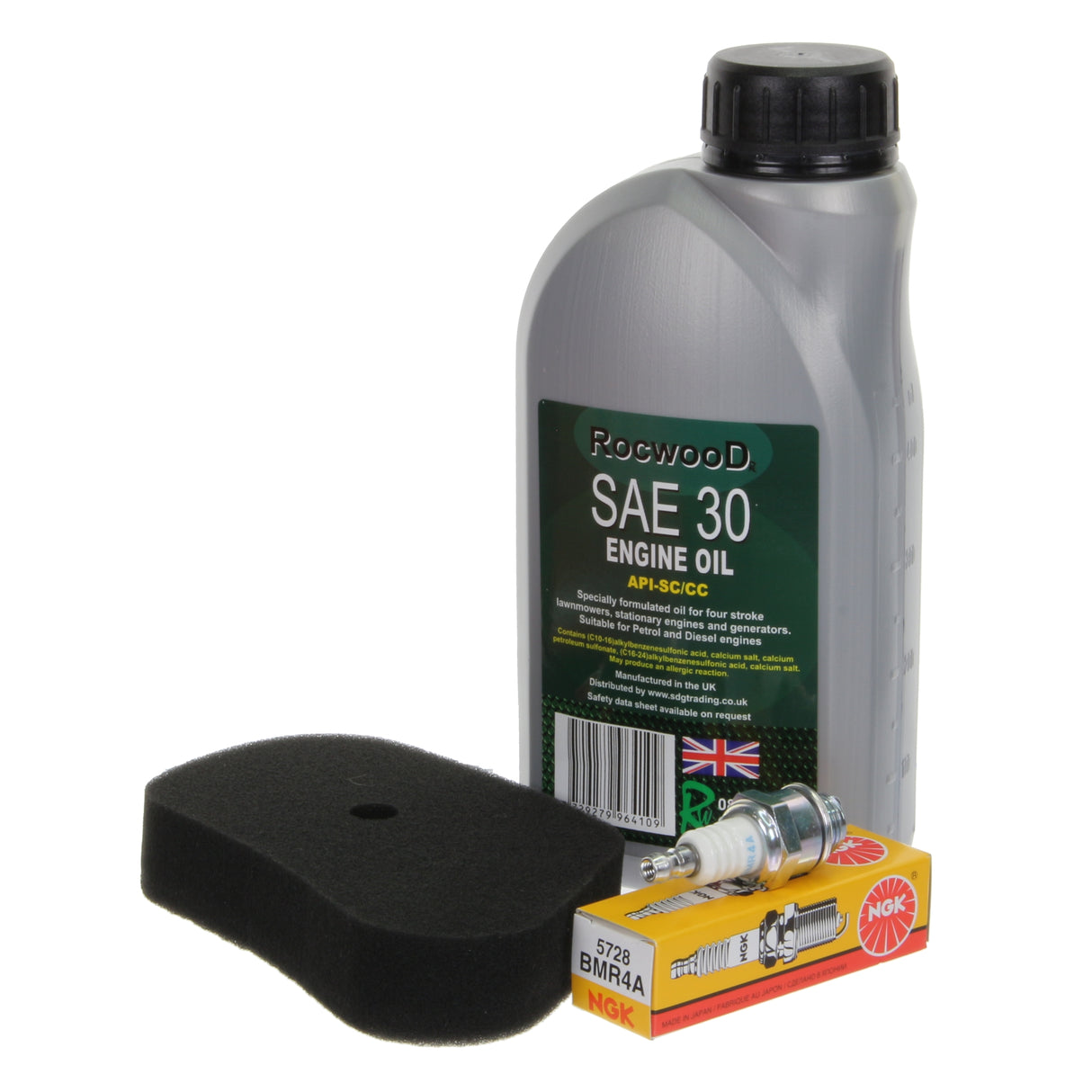 Service Kit fits Honda GV100 lawnmower HRB423 (Filter, NGK Plug, Engine Oil)