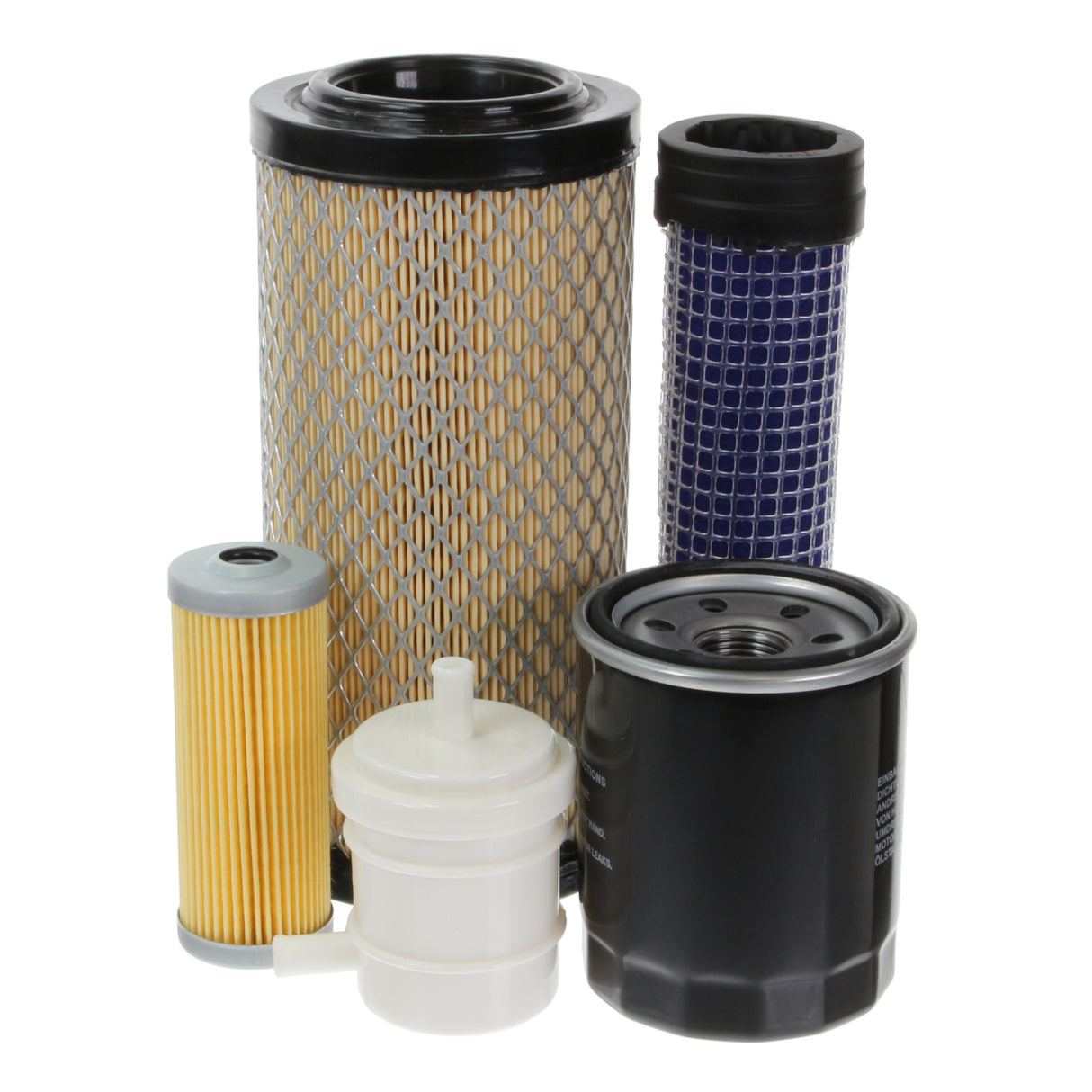 Yanmar SV08, SV08-1 Air Oil Fuel Filter Kit with Inner Air