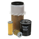 Filter Service Kit for Hanix H 22 B Mini Excavator | Engine: Mitsubishi L3E | Serial No's: H2200201 Onwards