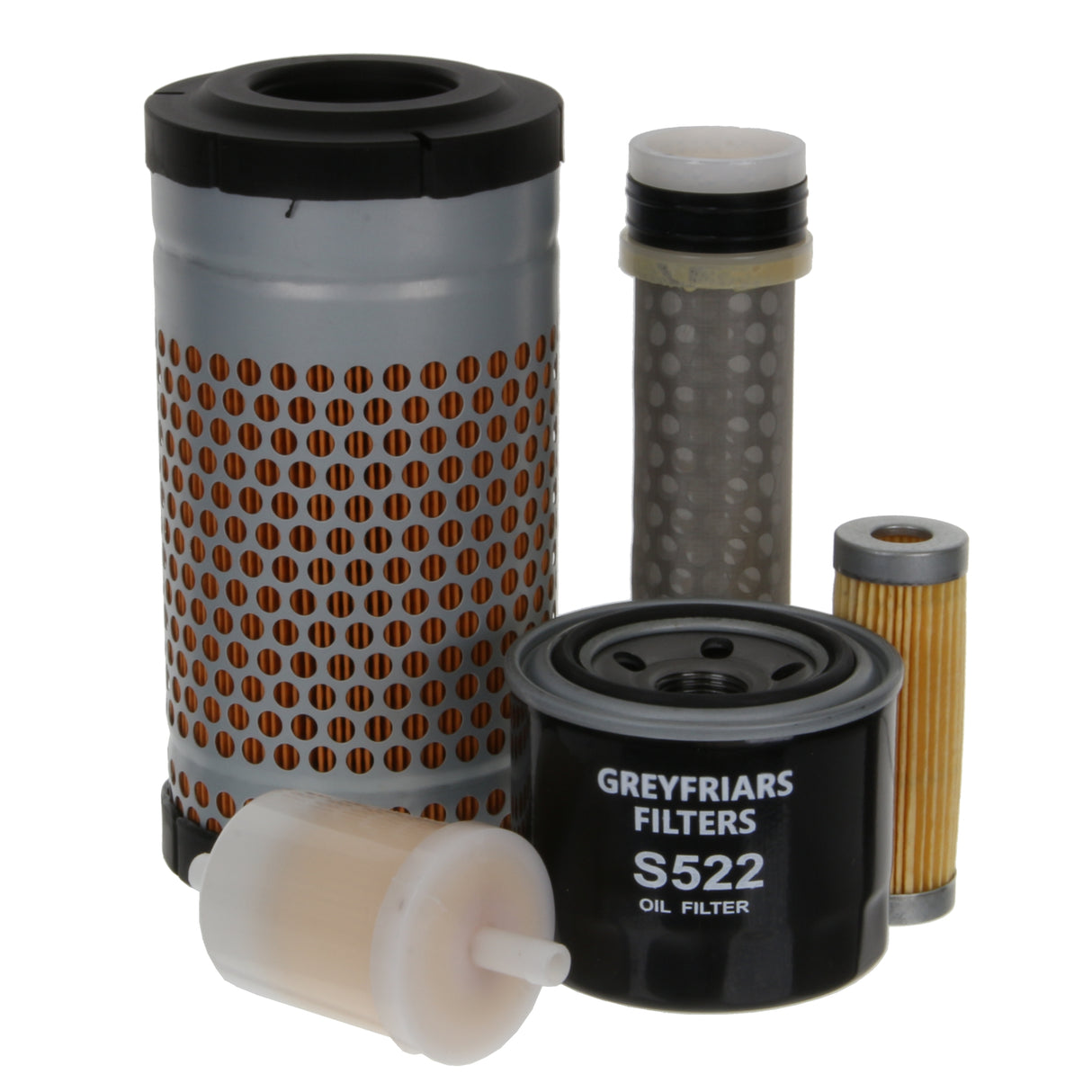 Filter Service Kit for Kubota U 10 Mini Excavator | Engine: Kubota D 722-BH 2 Diesel