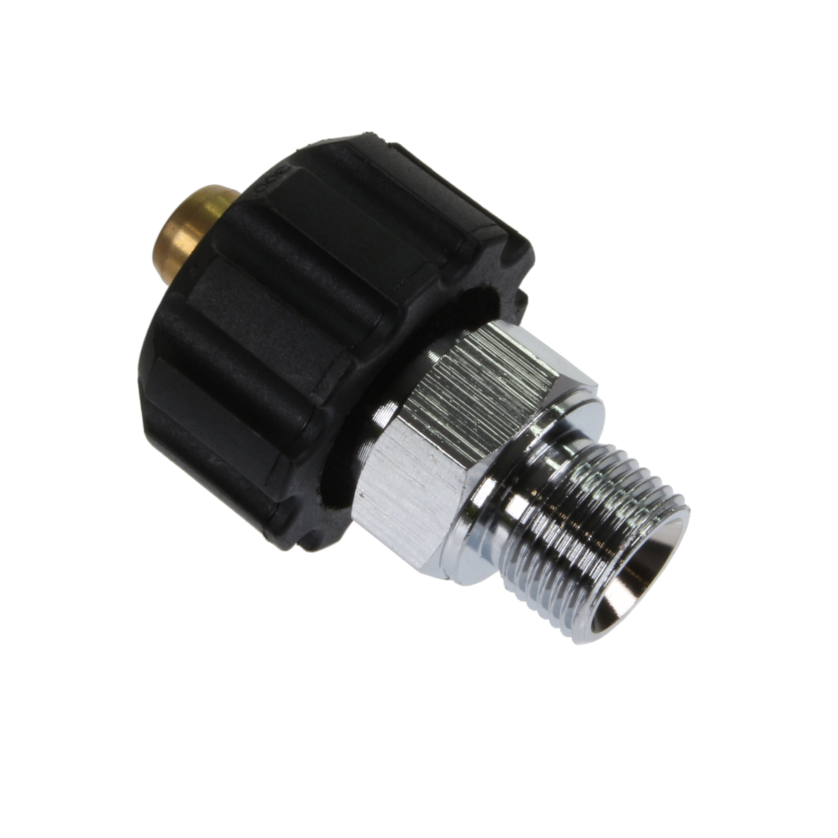 Screw Coupling Long Nosed 3/8" Male Black Collar