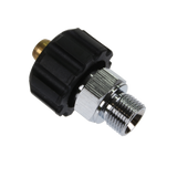 Screw Coupling Long Nosed 3/8" Male Black Collar