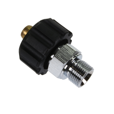 Screw Coupling Long Nosed 3/8" Male Black Collar