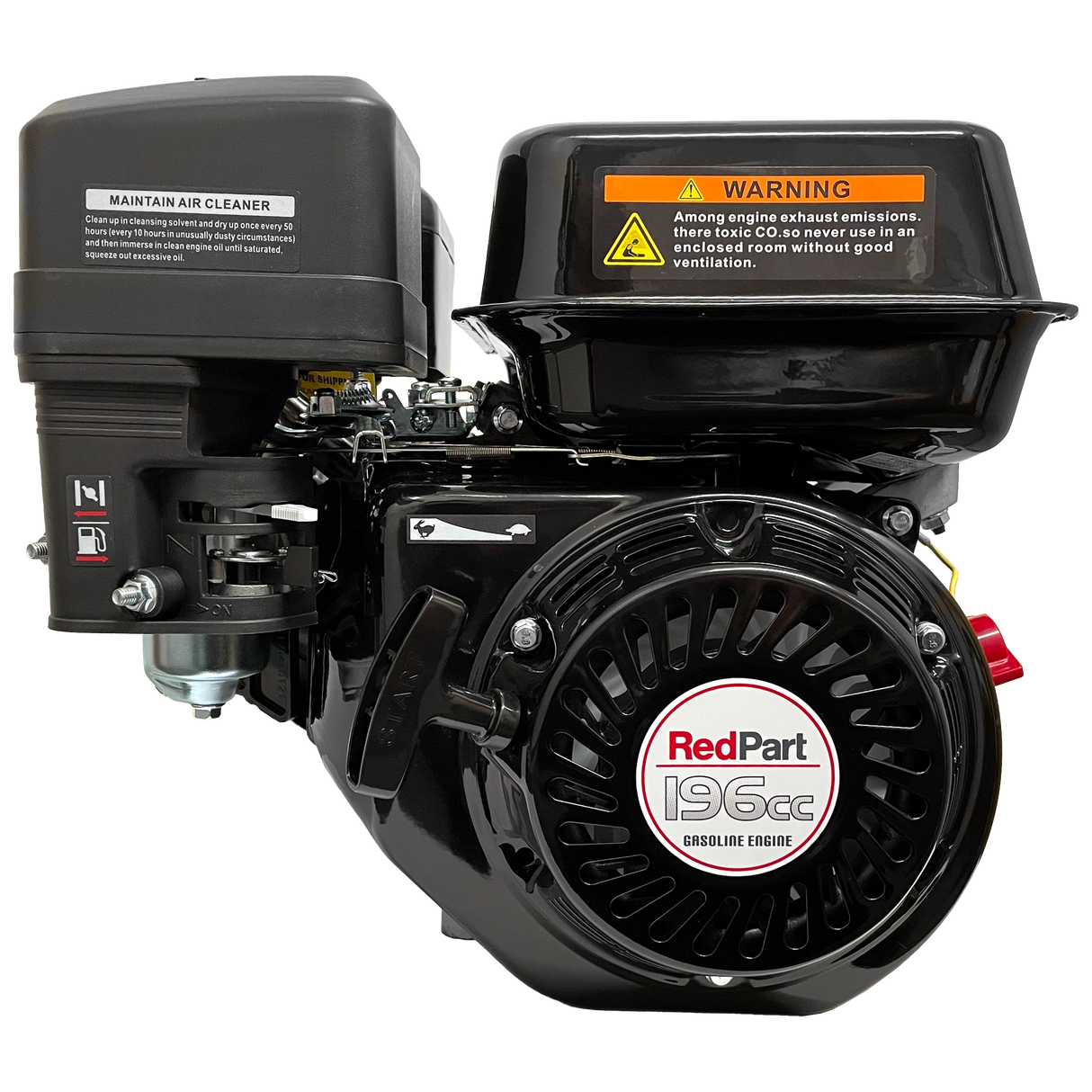 RedPart G200 Engine. 5.5HP - 6.5HP, 3/4" (19mm) Parallel Shaft, Recoil Start