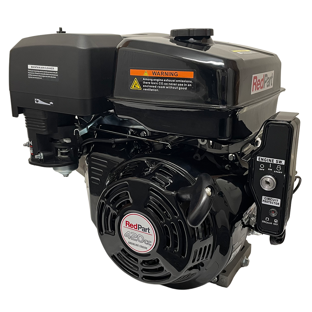 RedPart G420 Engine, 12.0HP - 15.0HP, 1" (25.4mm) Parallel Shaft, Electric Start