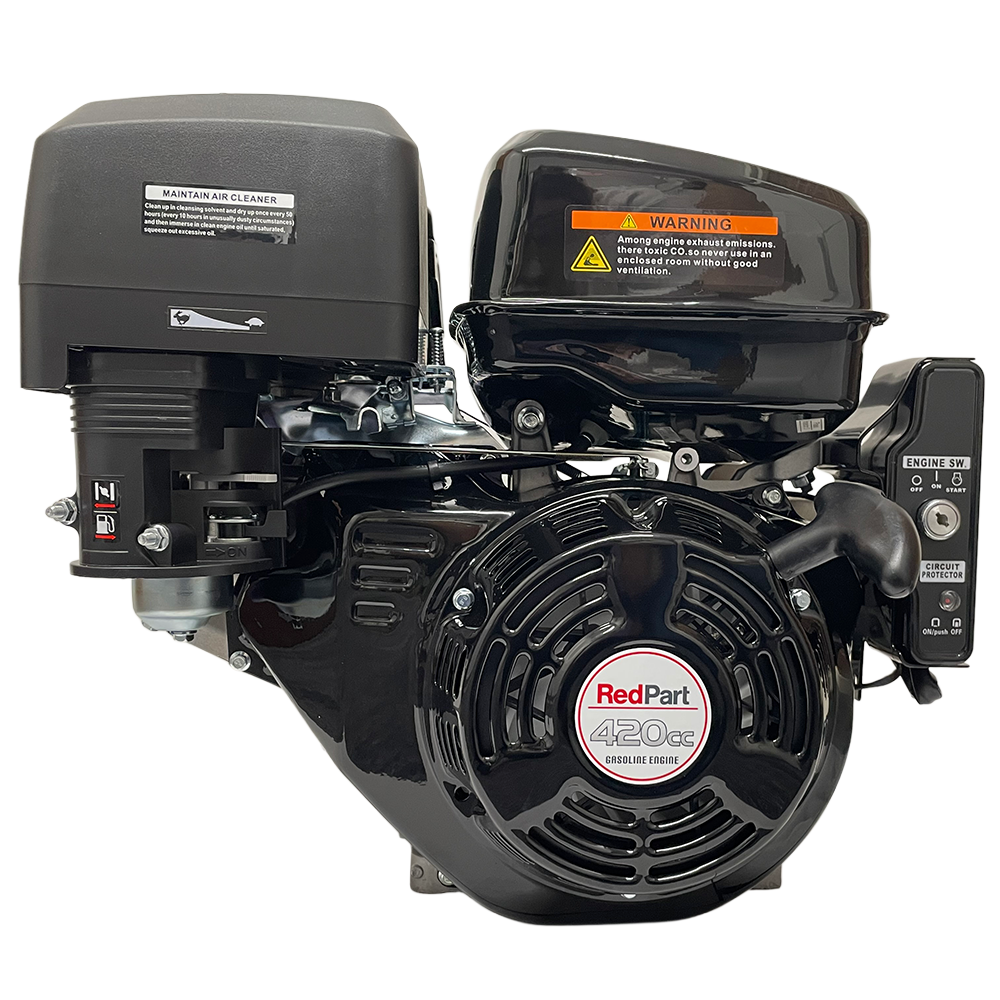 RedPart G420 Engine, 12.0HP - 15.0HP, 1" (25.4mm) Parallel Shaft, Electric Start