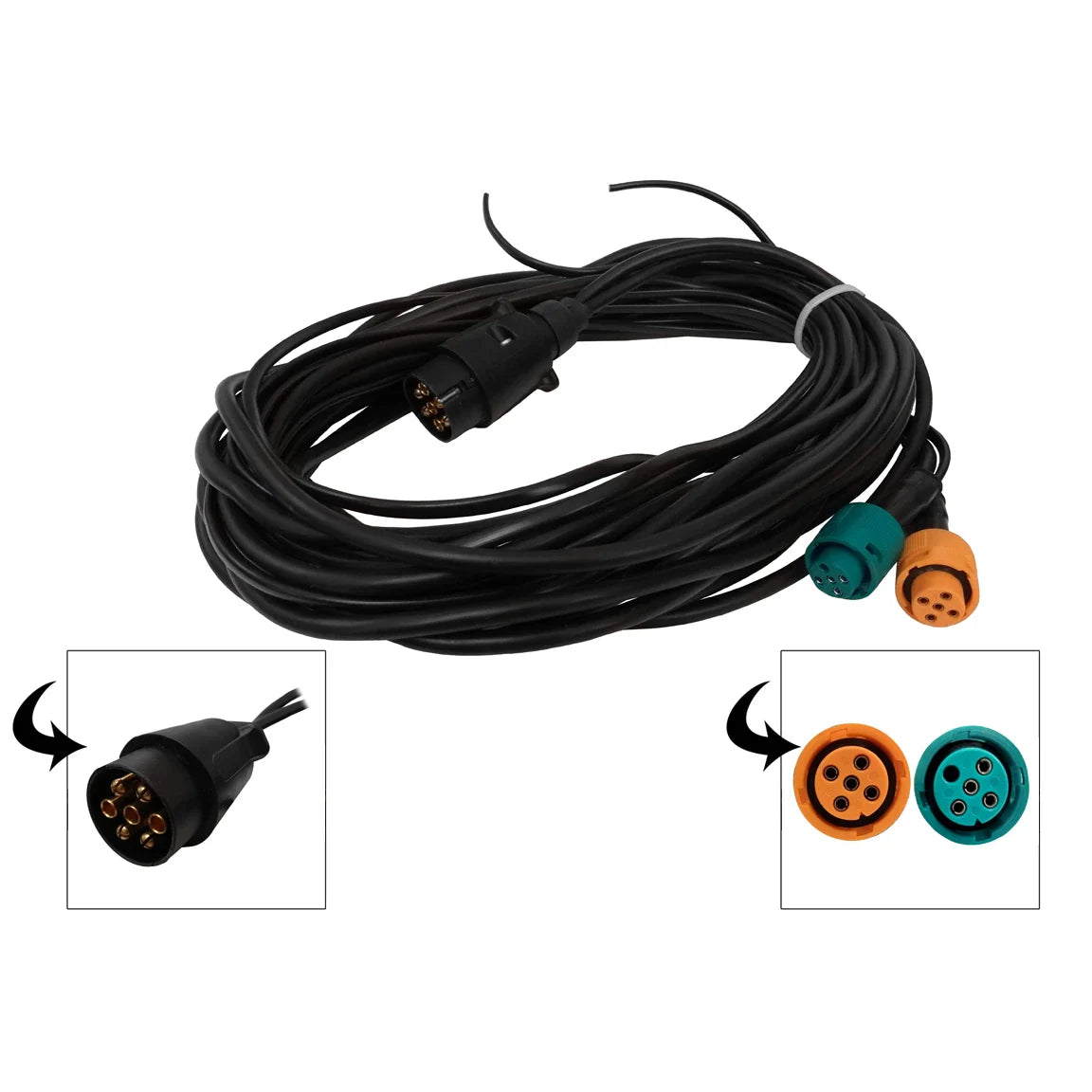Aspock Compatible Lighting Harness 7 Pin to 2 x 5 Pin - EUROPE ONLY