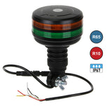 Vision Red Dual Lens Flexible Stem / Pole Mount LED Beacon - Amber/Green
