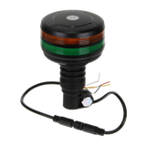 Vision Red Dual Lens Flexible Stem / Pole Mount LED Beacon - Amber/Green