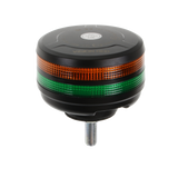 Vision Red Dual Lens Single Bolt LED Beacon - Amber/Green
