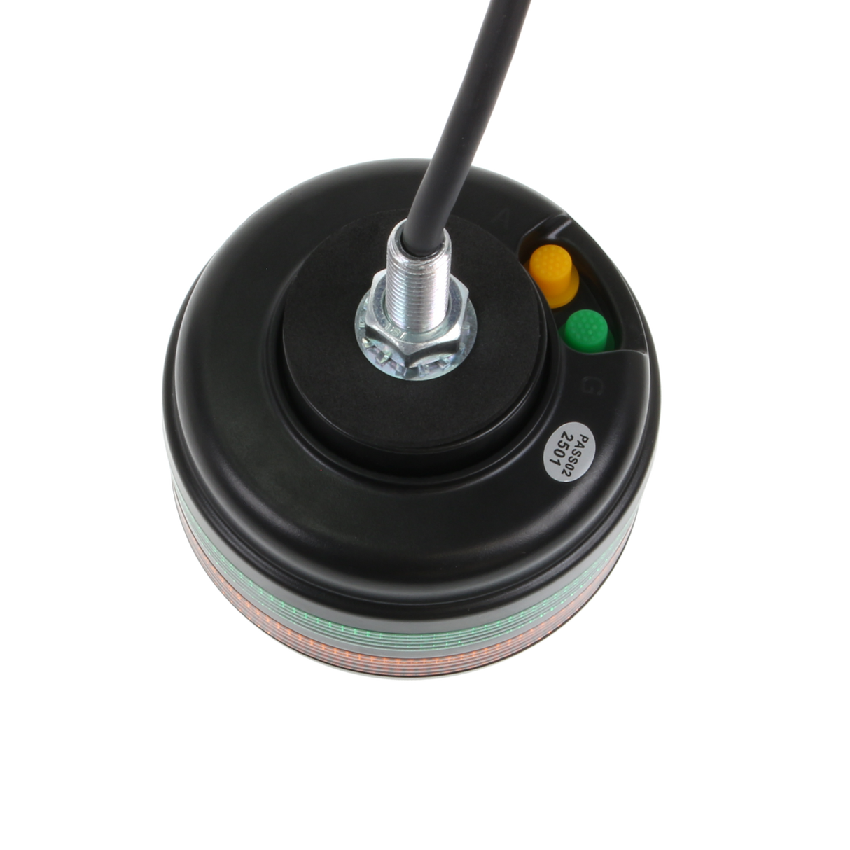 Vision Red Dual Lens Single Bolt LED Beacon - Amber/Green