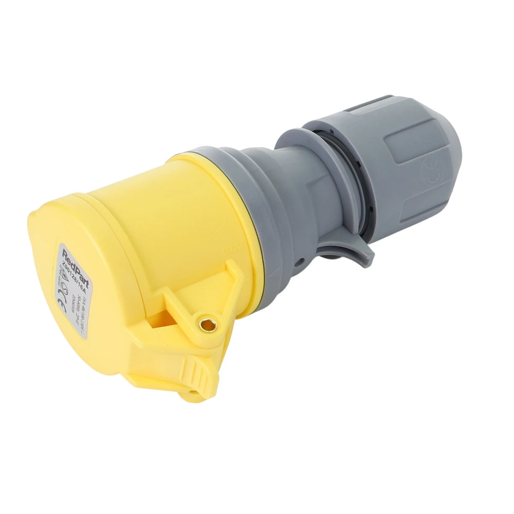 110V 16 Amp (Yellow) Coupler Trailing Socket - Twist Lock