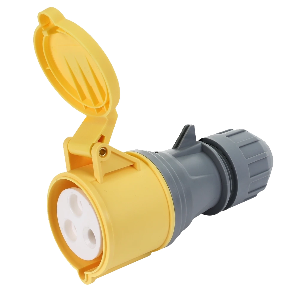 110V 32 Amp (Yellow) Coupler Trailing Socket - Twist Lock