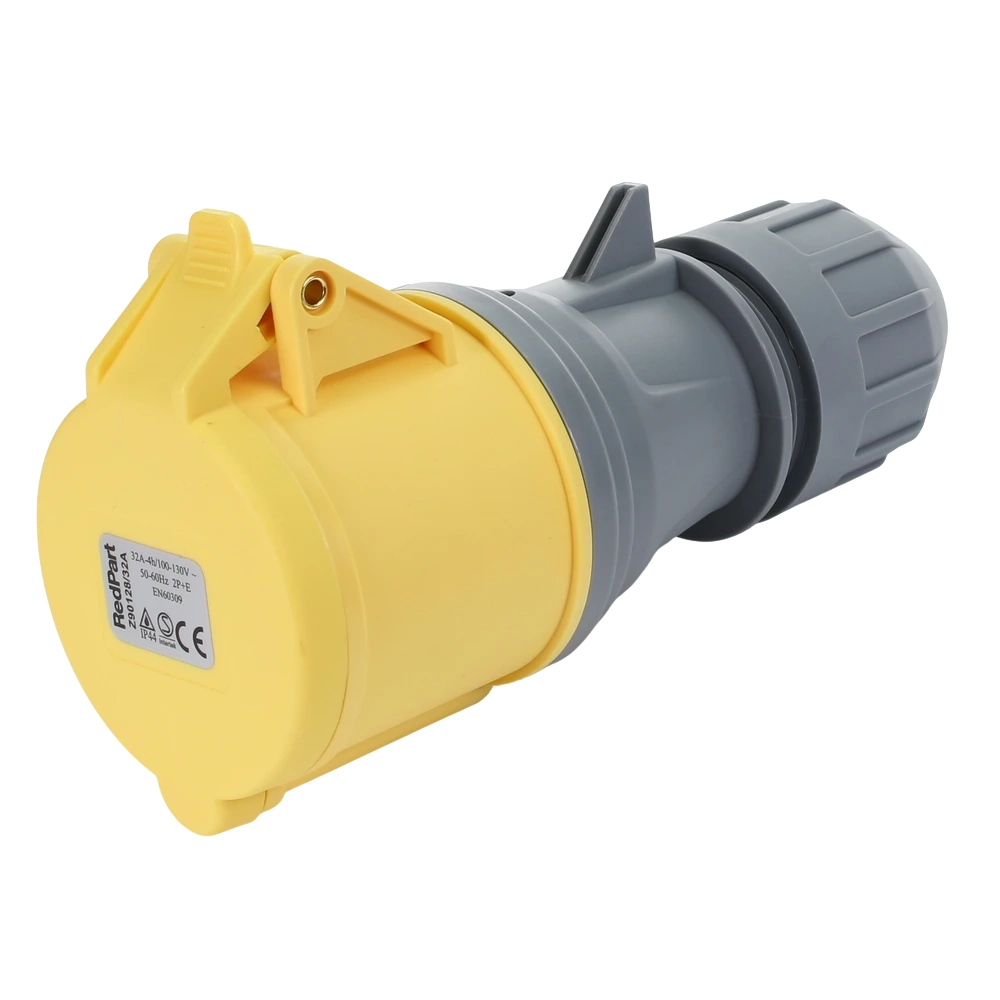 110V 32 Amp (Yellow) Coupler Trailing Socket - Twist Lock