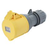 110V 32 Amp (Yellow) Coupler Trailing Socket - Twist Lock