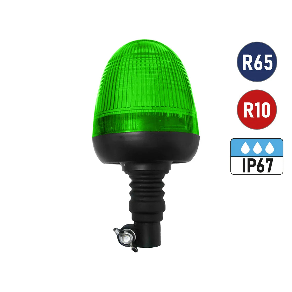 Vision Red Flexible Base 12/24V Green LED Beacon
