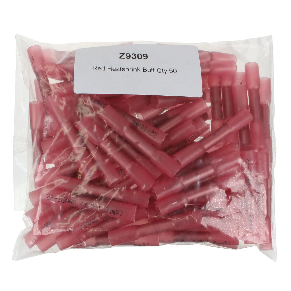 Red Heatshrink Butt Qty 50