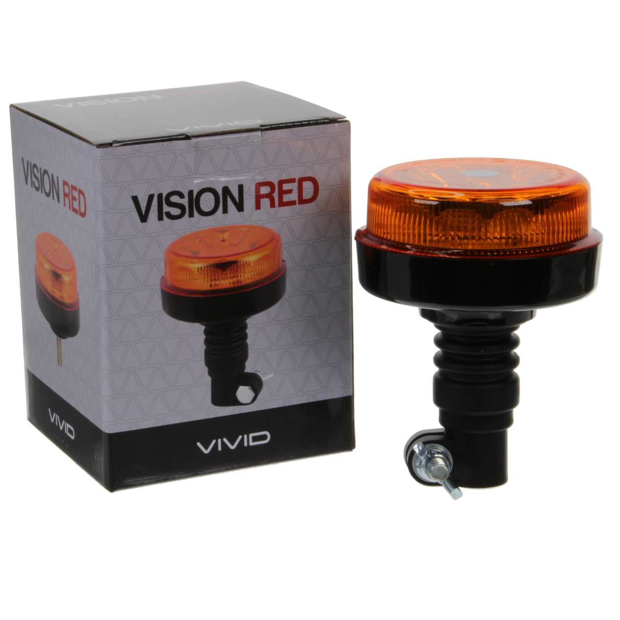 Vision Red 'Vivid' 12-24V Flexible Stem Compact Beacon