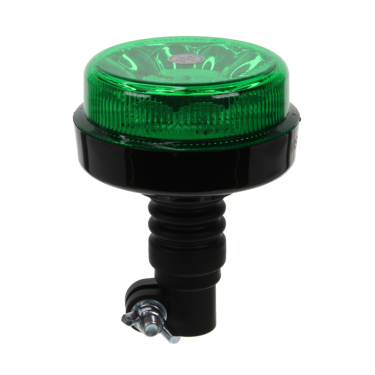 Vision Red 'Vivid' 12-24V Flexible Stem Compact Beacon with Green Lens