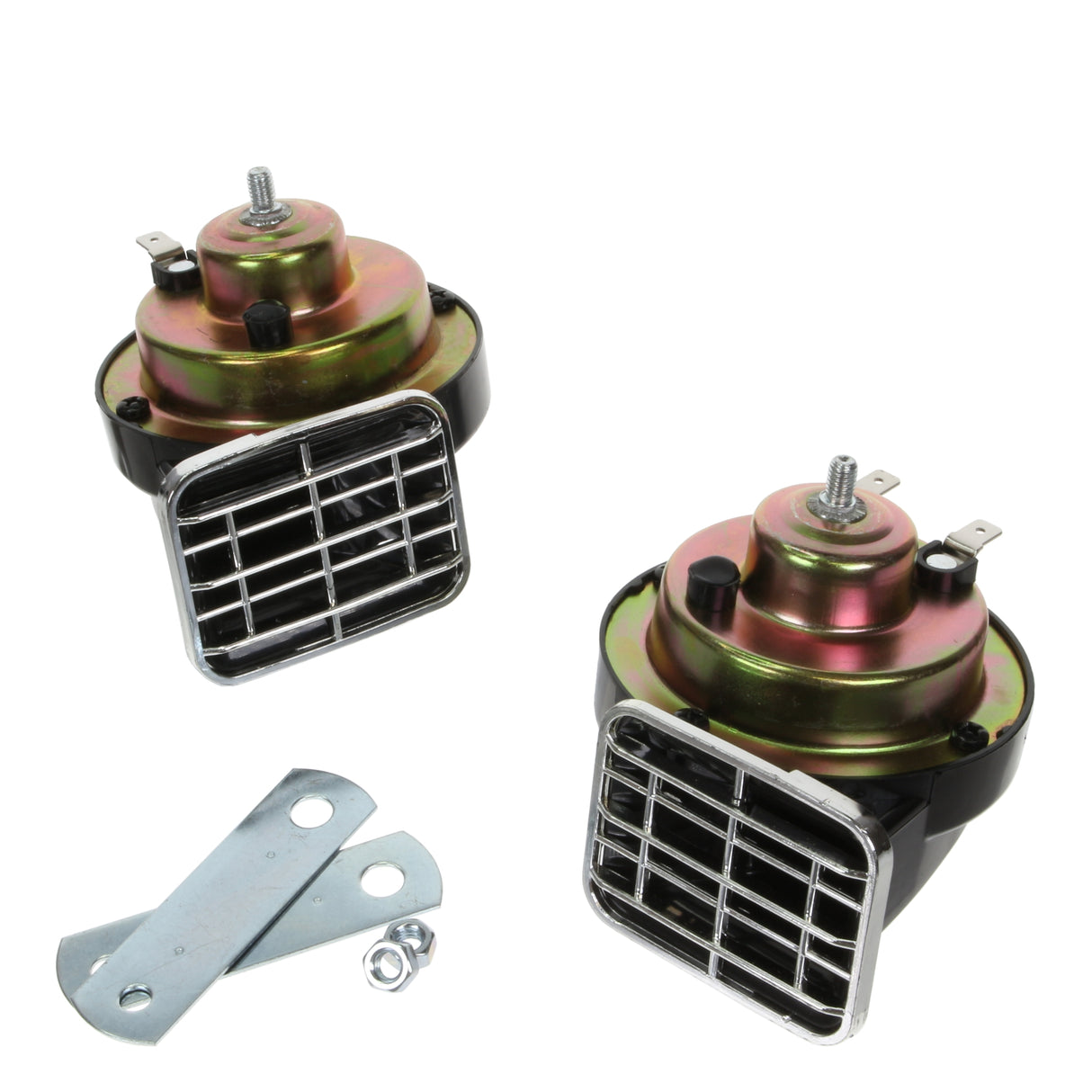 12V High Note Single/Twin Terminal Electromagnetic Horn with fitting Kit and Mounting Bracket