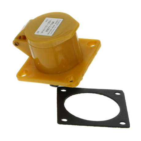 16A Panel Socket 110V Yellow