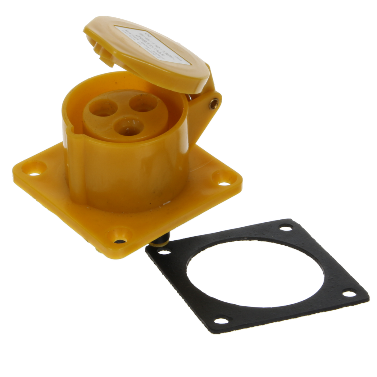 16A Panel Socket 110V Yellow