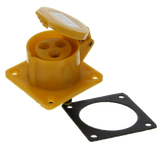 16A Panel Socket 110V Yellow