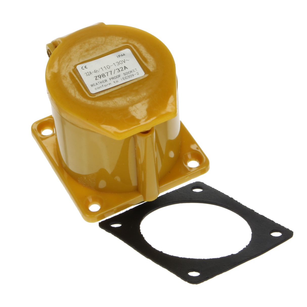 110V PANEL SOCKET - 32amp Yellow