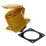 110V PANEL SOCKET - 32amp Yellow